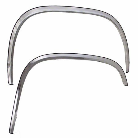 COAST2COAST Full Wheel Well, Polished, Stainless Steel, 1-1/2" Front And Rear Width, With Trim For 4 Fenders CCIFTC147